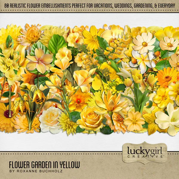 Flower Garden Digital Scrapbook Bundle 2