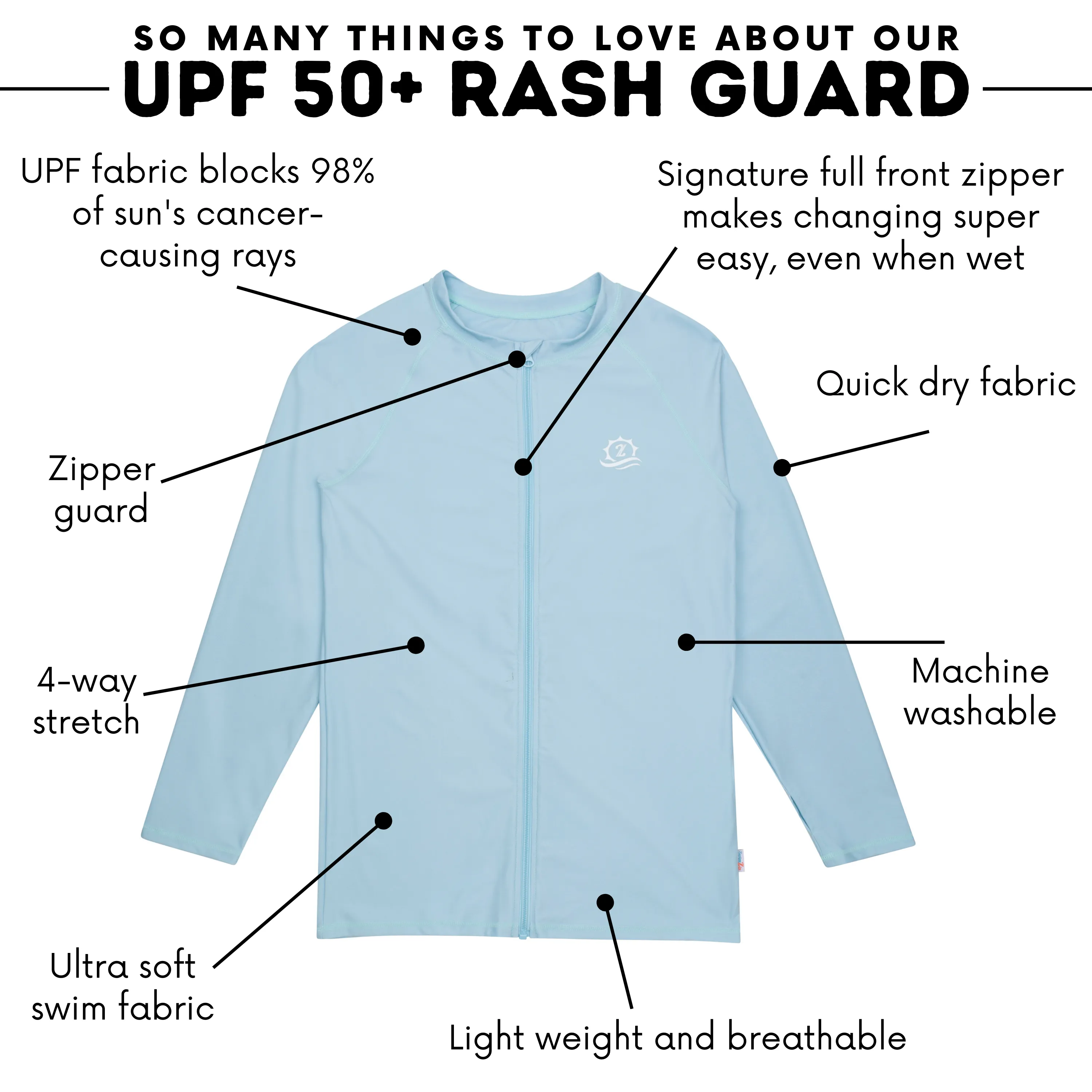 Men's Long Sleeve Rash Guard | "Dream Blue”