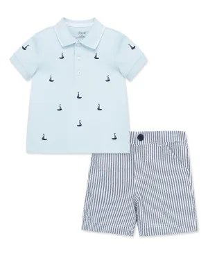 Sailboat Polo Toddler Short Set (2T-4T)