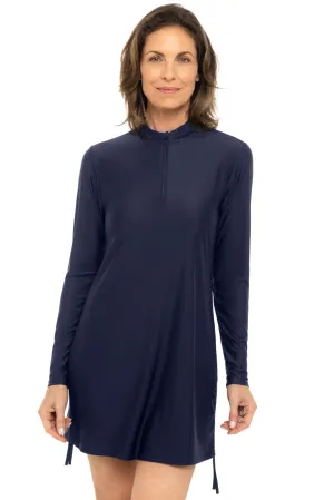 Women's Key Biscayne Ruche Swim Top  |  Navy