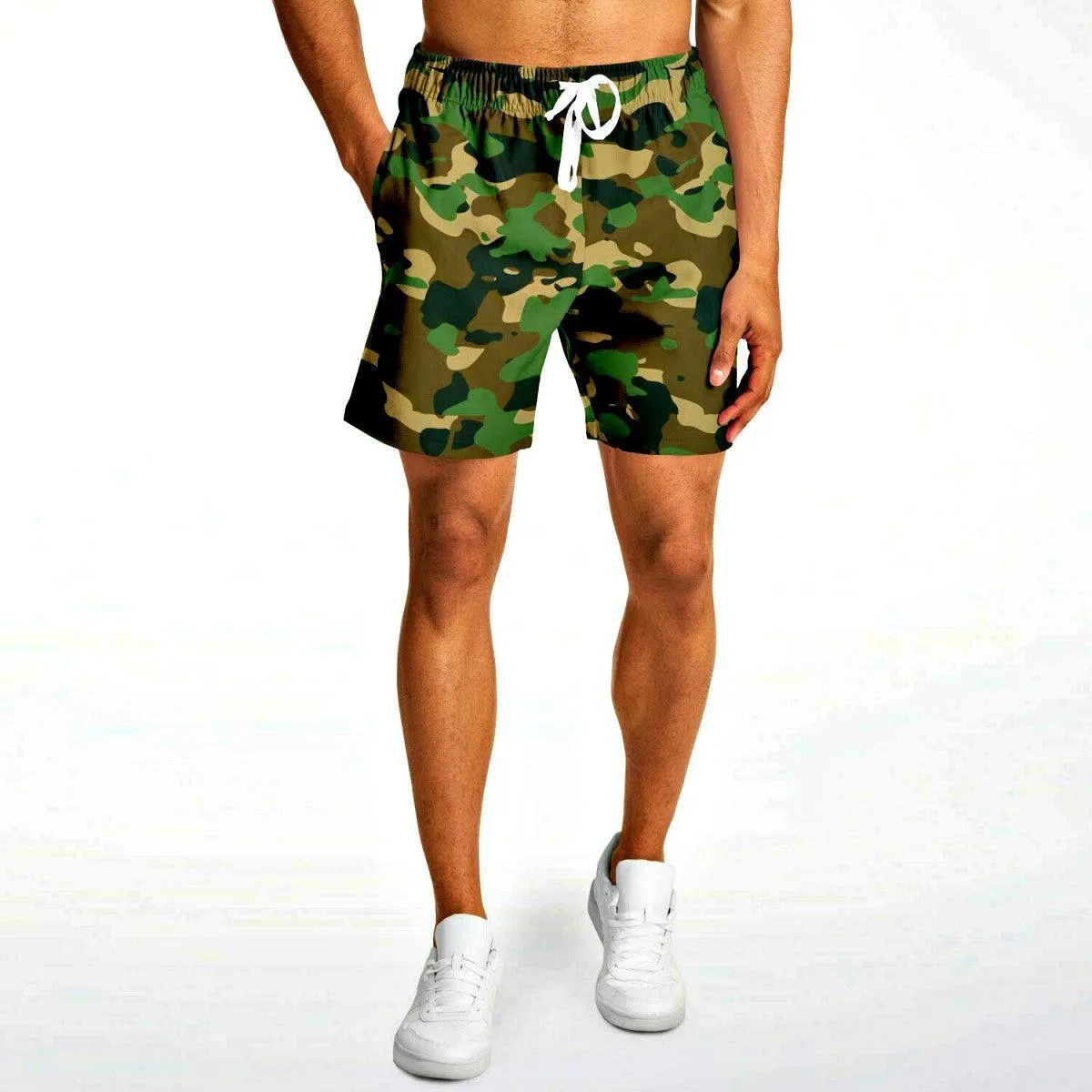 Woodland Camouflage Athletic Shorts